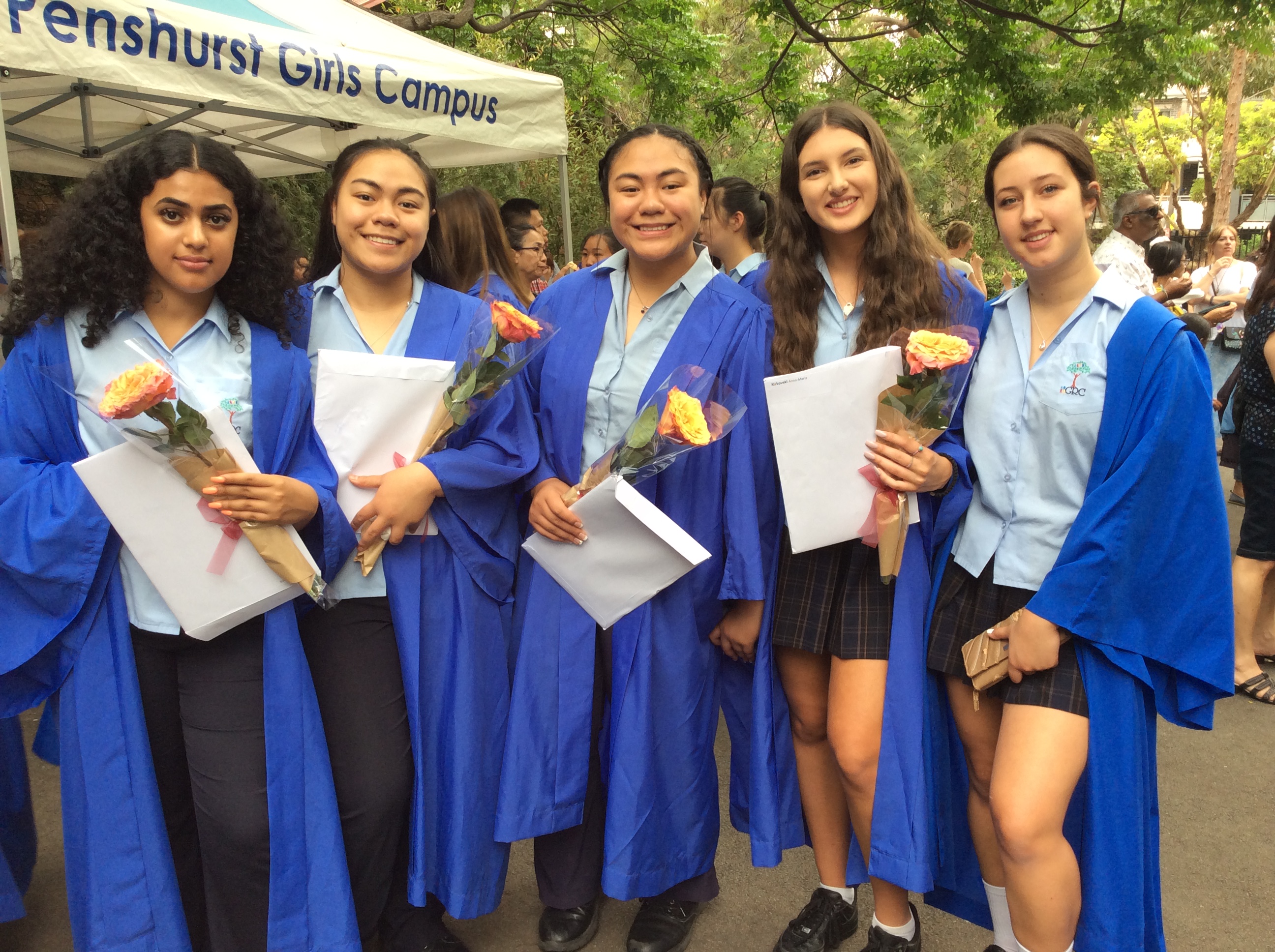 Group of Year 10 students on Graduation Day